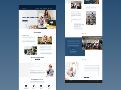 Redesigned landing page agency concept families family housing landing page minimal minimalism modern redisign shelter temporary uiux