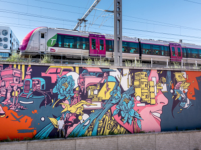 Projet HORIZON cyberpunk france graffiti graffiti art mural paris spray streetart streetartist wall