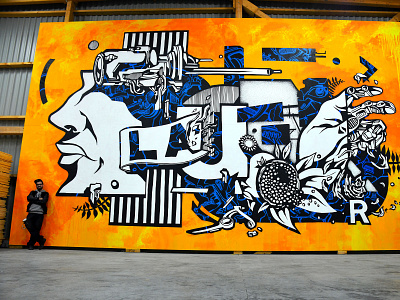 MECHANIC OAK cyberpunk france graffiti graffiti art illustration mural spray streetart streetartist