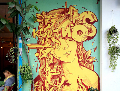 Cambodia art brush cambodia city cyberpunk illustration paint pnomhpenh street street art