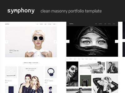 Symphony - Clean Mansonry Portfolio Template clean html mansonry portfolio symphony template