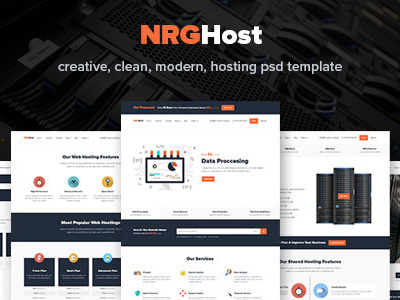 NRGhost - Premium Hosting Template hosting nrghost premium template