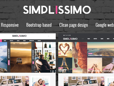 Simplissimo - A Professional Blog Wordpress Theme blog blogger clean creative gallery lifestyle personal personal blog photo simple simple blog