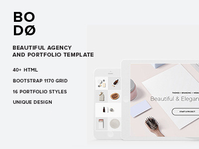 Bodø - A Beautiful Agency & Portfolio Template agency bodo clean creative design masonry minimal photography portfolio showcase studio video