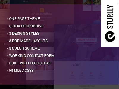 Sturlly | Responsive One Page Multi-Purpose Theme