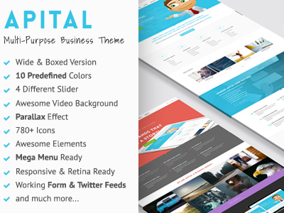 Apital - Ultra Premium Business WordPress Theme construction corporate gency html5 magazine onepage parallax portfolio sticky travel