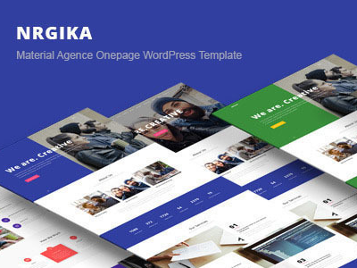 NRGika - Premium OnePage Portfolio WordPress Theme agency clear creative flat landingpage modern one page one page onepage portfolio