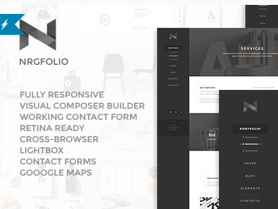 NRGfolio - Premium Portfolio WordPress Theme agency bootstrap business clean corporate creative minimal modern multi purpose muse one page parallax