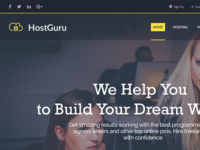 HostGuru - Responsive Hosting Company Template