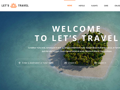 Let's Travel - Responsive Travel Booking Site Template cruise family flight hotel html5 responsive tour travel travel booking template travel html template traveling vacation