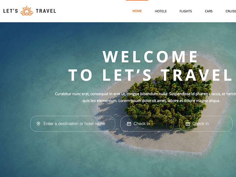 travel booking page