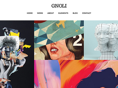 Portfolio WordPress Theme - Gnoli agency bold masonry minimal modern nrg parallax personal photography portfolio studio