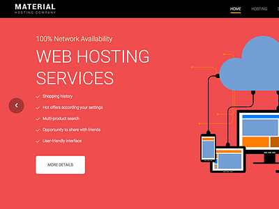 NRGHost Material - HTML Hosting Template