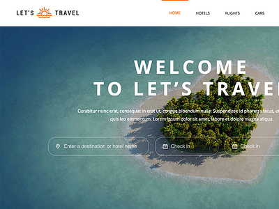 Let's Travel - Responsive Travel Booking Website Template cruise family flight hotel html5 responsive tour travel travel booking template travel html template traveling vacation