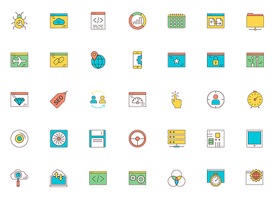 Mega Template and Icon Bundle by NRGThemes bundle business corporate design flat icons freelancer icons responsive templates themes website wordpress