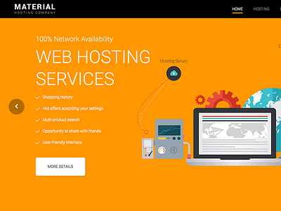 NRGHost Material - HTML Hosting Template