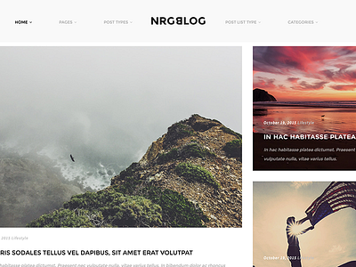 NRGBlog - Clean Responsive WordPress Blog Theme clean elegant gallery magazine minimal modern personal photography portfolio responsive simple wordpress