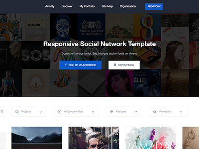 NRGNetwork - Responsive Social Network Template html html social network jquery modern network portfolio responsive social social media social network social network template social networking