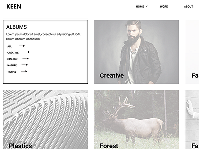 Keen - Minimal Photography WordPress Theme