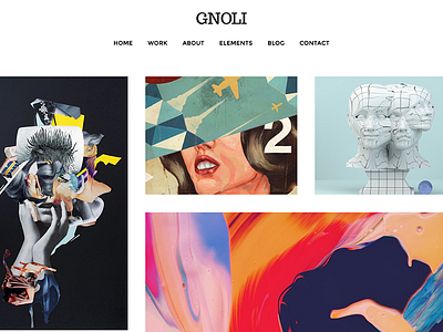 Portfolio WordPress Theme - Gnoli agency bold clean creative lightweight masonry parallax personal photography portfolio studio