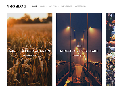 NRGBlog - Clean Responsive WordPress Blog Theme blog blogger blogging clean elegant gallery magazine minimal modern personal photography wordpress