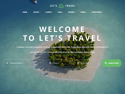 Let's Travel - Responsive Travel Booking Site WordPress Theme