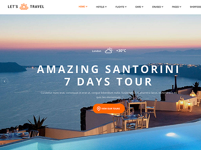 Let's Travel - Responsive Travel Booking Site WordPress Theme
