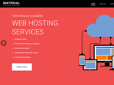 NRGHost Material - Web Hosting Template + WHMCS