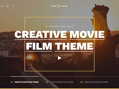 NRGVideo - Movie Film Marketing WordPress Theme