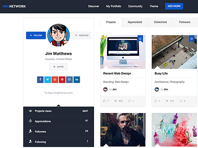 NRGNetwork - Responsive Social Network WordPress Theme buddypress portfolio responsive social social media social network social network theme social network wordpress theme social networking web design wordpress wordpress social network