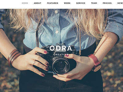 ODRA - Creative Multi-Purpose WordPress Theme agency business creative freelancer gallery minimal multipurpose photographer photography photos portfolio web design