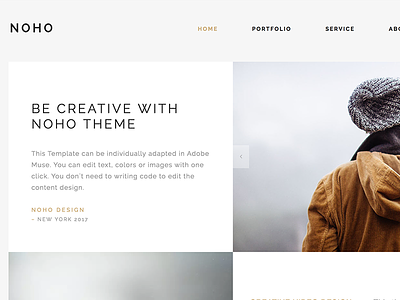 Noho - Creative Agency Portfolio WordPress Theme agency bootstrap business clean corporate creative minimal modern multi-purpose muse one page parallax