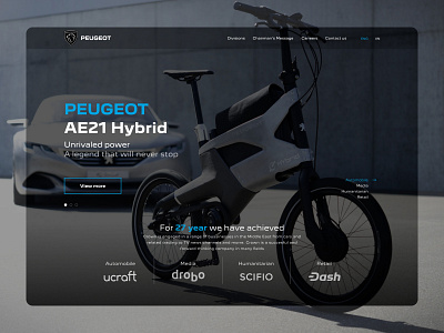 PEUGEOT AE21 Hybrid Landing page by Harold Nguyen on Dribbble