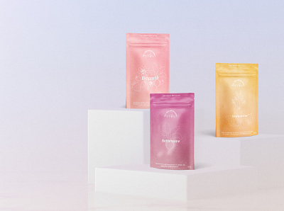 Les Bienfaisants - Packagings branding design friendly gradients graphic design packaging shades texture