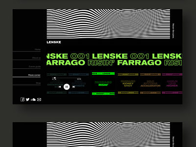 Web design proposal for Lenske Music Label branding events graphic design music online shop ui ux design web design