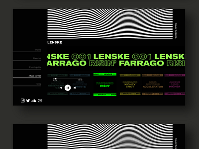 Web design proposal for Lenske Music Label