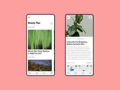 Beauty Tips app app design figma minimal ui ux