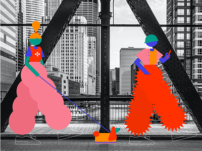 City Strangers character character design character illustration collage design digital digital illustration fashion flat geometric geometric illustration graphic design icon illustration illustrator minimal mix media mixmedia photoshop trend