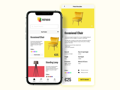 Online Furniture Shopping App UI app design ios online store ui ux