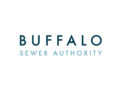 Buffalo Sewer Authority Branding authority blue brand brand guide branding buffalo buffalo ny business cards government logo minimal negative space sewer typography vector water wordmark