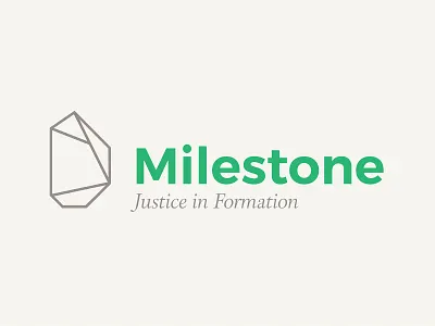 Milestone Branding brand branding brown business cards collateral folder geometric green logo minamalist minimal