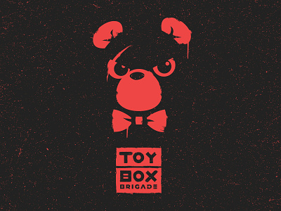 Toy Box Brigade Splatter band bear black branding logo mascot poster punk red rock skate splatter t-shirt vector