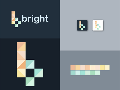 Bright logo design app b brand branding bright bright color design graphic design icon illustraion illustrator logo logo design