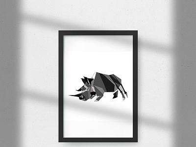 Rhino Origami Ilustration