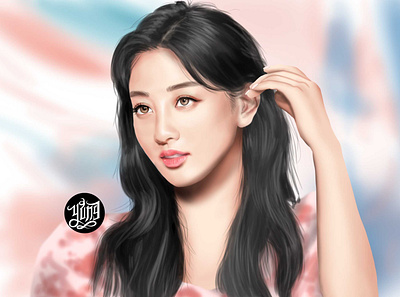 Digital painting of Jihyo of Twice digital painting digitaldrawing digitalportrait fanart girl illustration jihyo kpop kpopart twice