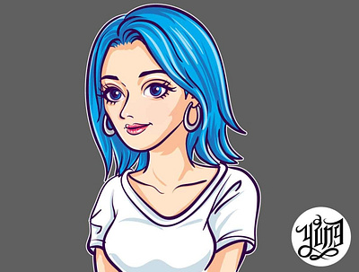 Vector girl practice cute girl illustration vector