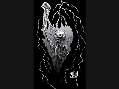 Reaching out for freedom! freedom horror illustration skeleton skull vector