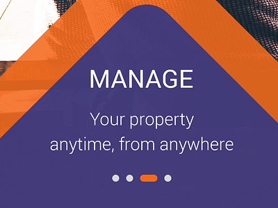 Landing screen design for Property app