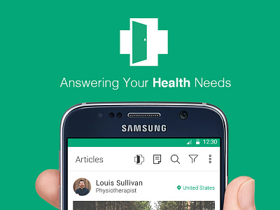 Articles page for upcoming app called Your Health Room