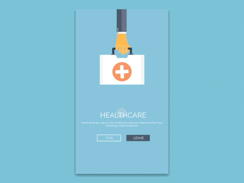 leave button animation app branding design flat healthcare hide interaction layout menu principle ui ux